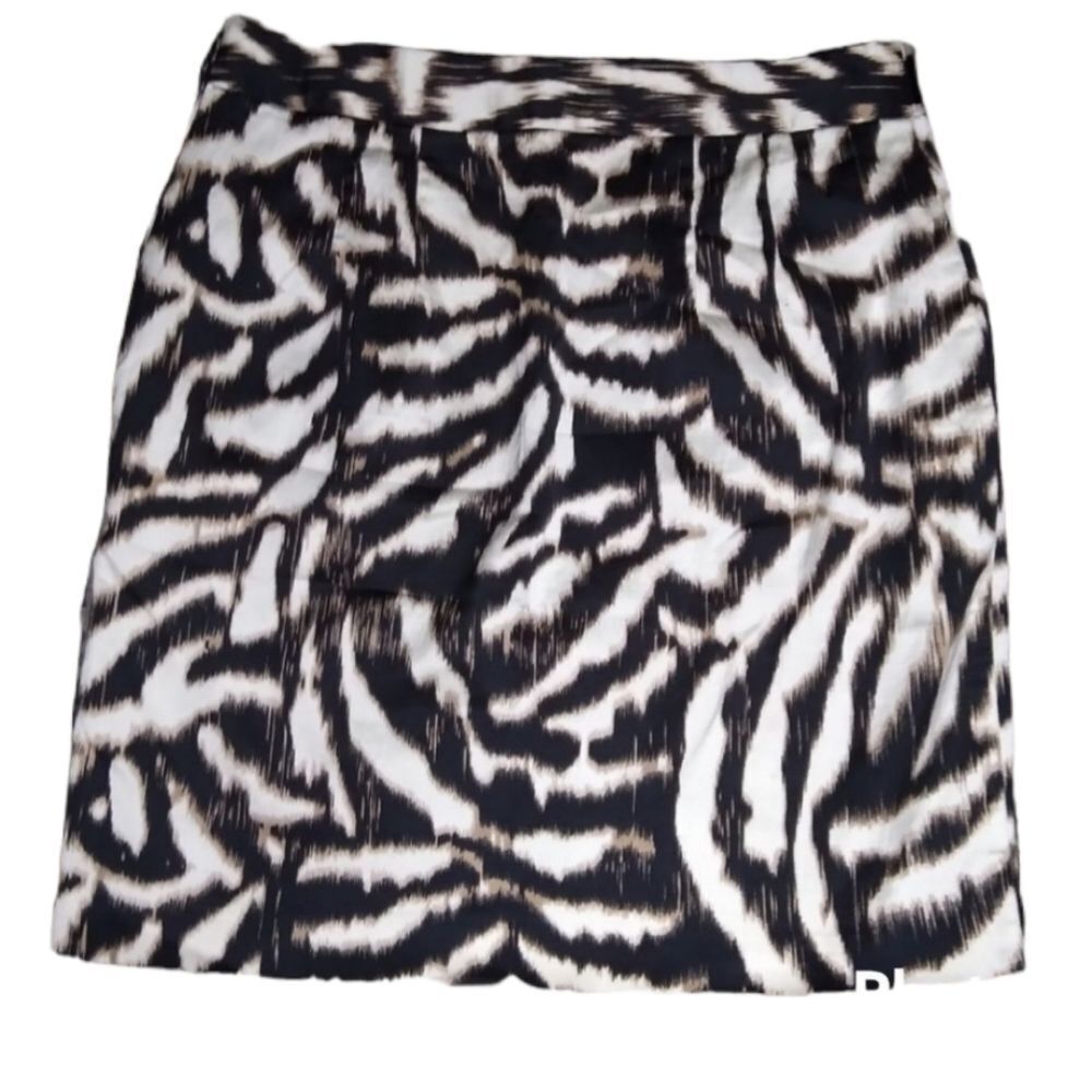 ANN TAYLOR stripey animal print skirt 0